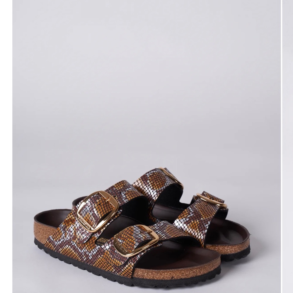 Birkenstock Arizona big buckle microfiber python brown